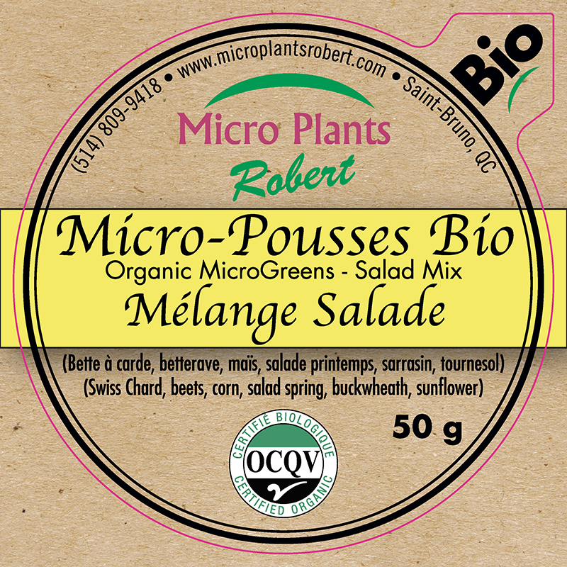 Label mélange salade